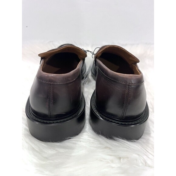 Zara Men Dress Penny Loafers 100% Leather Shoes Brown Size EUR 43 US 10 - Picture 8 of 14